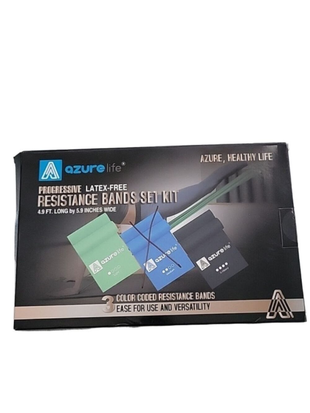 Azure Resistance Bands Set of 2 Light Heavy NWT